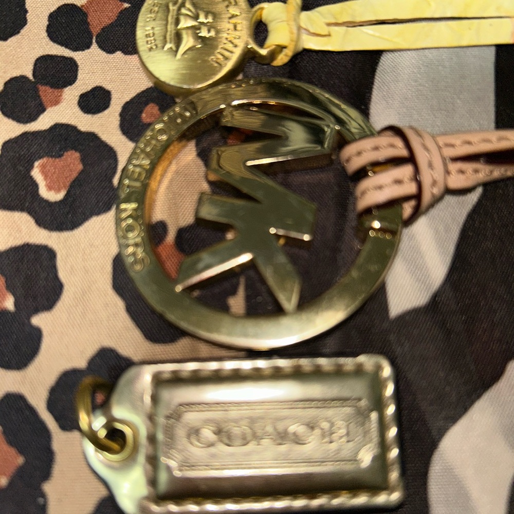 Brahmin, MK, Coach Dooney & Bourke Gold and Brown Key & hanging charm, Logo embl